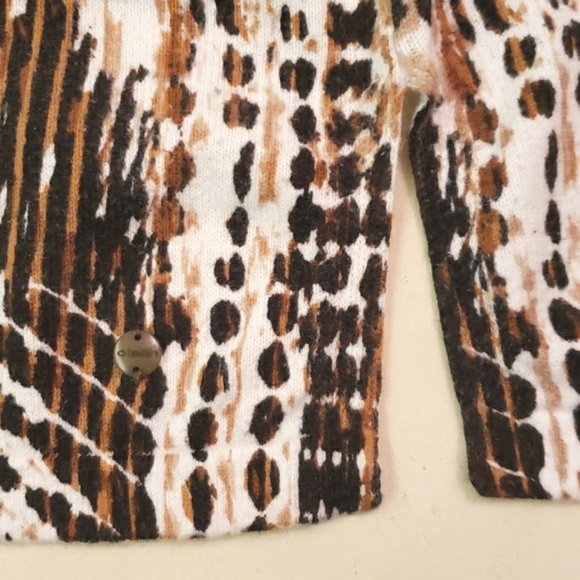 Olsen 100% Cotton Sweater XXL abstract animal print EUC - Picture 6 of 10